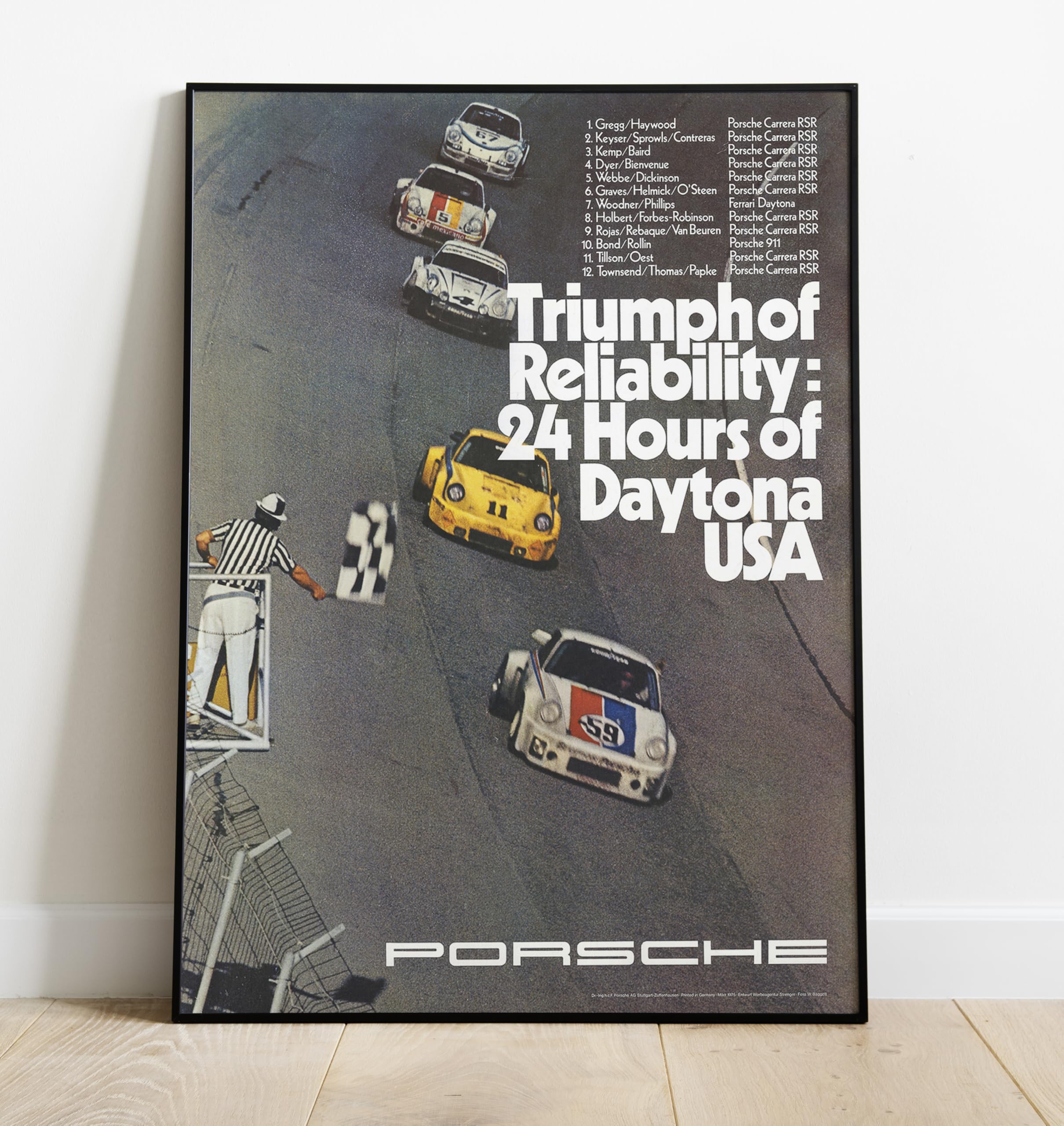 Amazon.com: Historic Pictoric Porsche Race 1975-24in x 18in